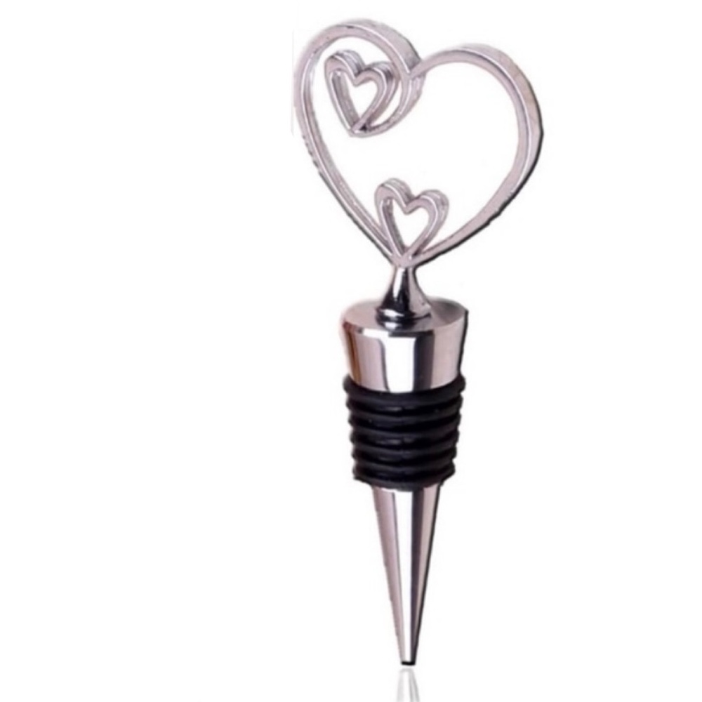 Wine Stopper, Cute Heart Shape, Reusable Wine and Beverage Stopper